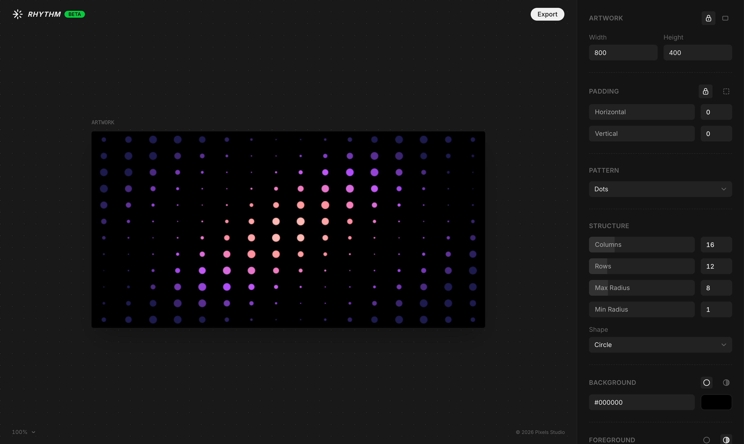 Rhythm generative pattern toolkit preview