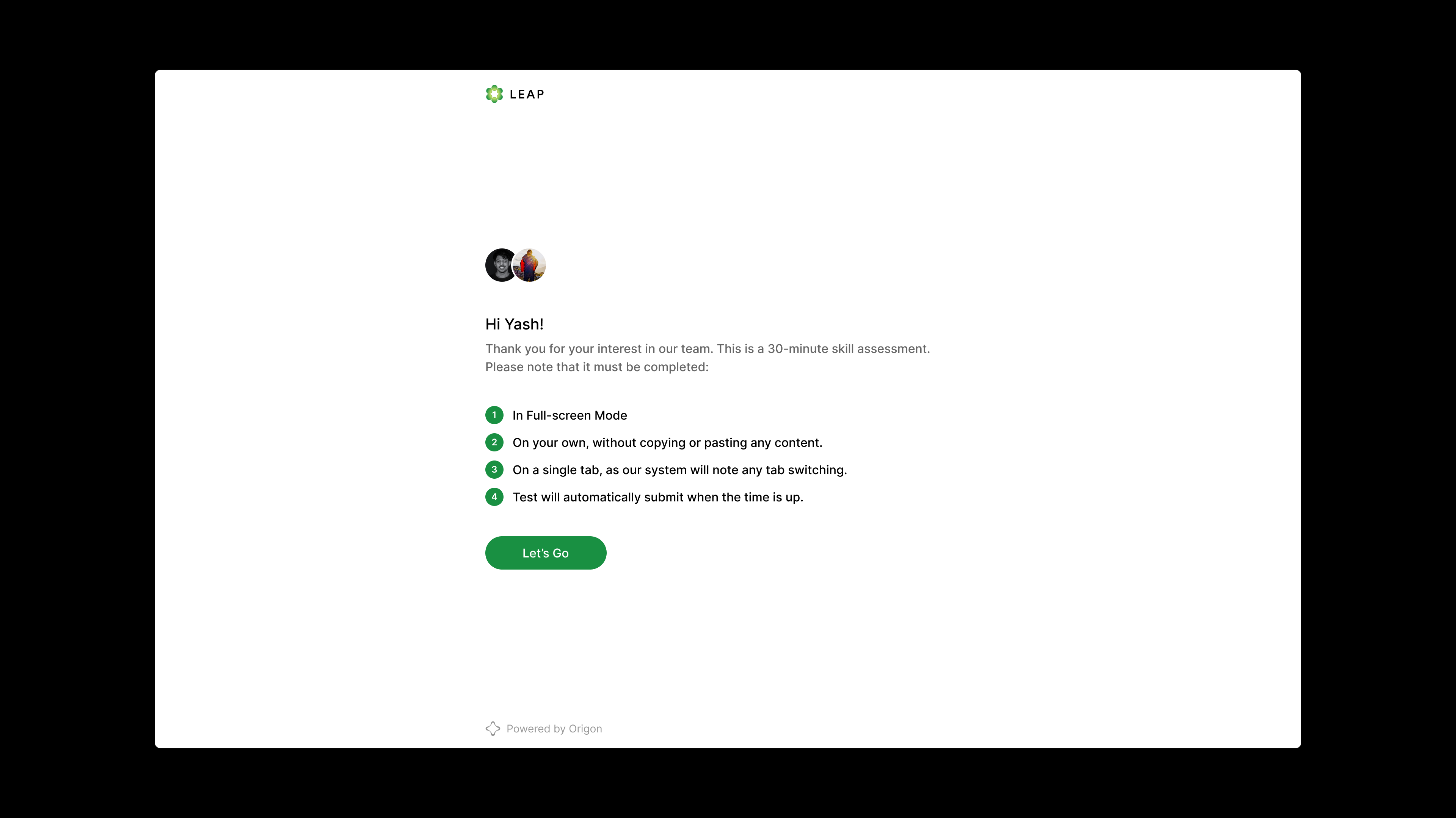 Circle Start Assessment